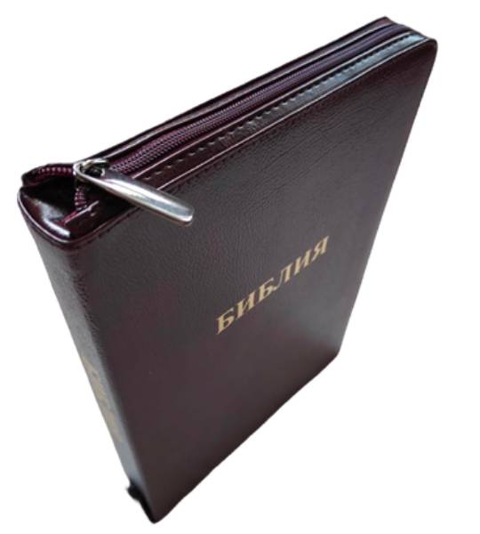 Библия 077 ZTI  FIB каноническая, коричневая кожа, Brown Genuine Leather