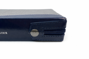 English - Russian Parallel Bible (KJV) Zipper, Blue-grey, Compact - Англо-Русская Параллельная Библия Авторизованная версия KJV- Синодальное издание, сине-серый, замок, компактный формат
